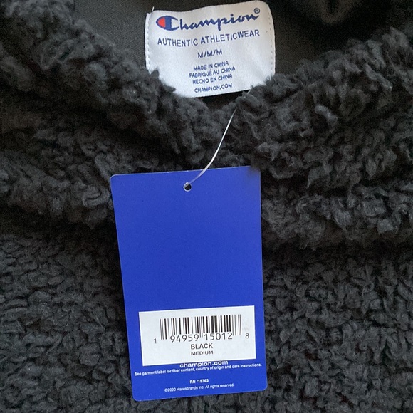Champion Black Hooded Sherpa with Kangaroo Pouch - Picture 5 of 7